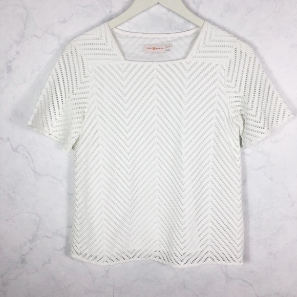 [Tory Burch] Zig Zag Lace Top - Picture 1 of 2